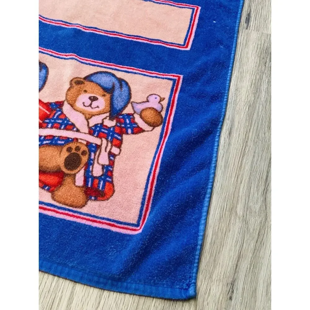 Vintage BARTH & DREYFUSS The Bathworks Kids Bear Sleepy Bath Towel Bedtime Child